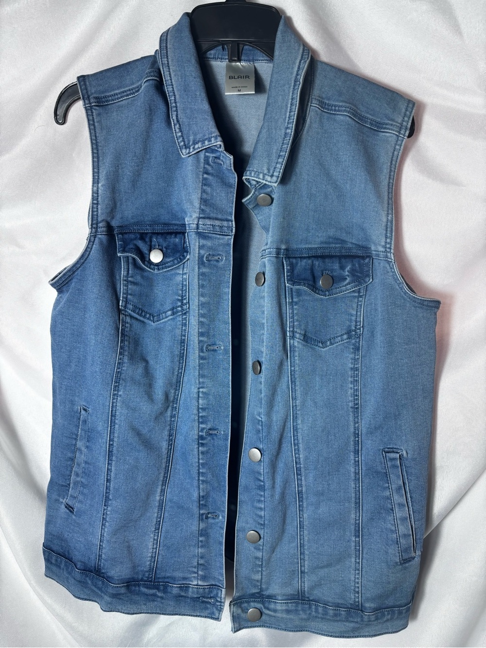 Blair Light Blue Denim Sleeveless Vest‎